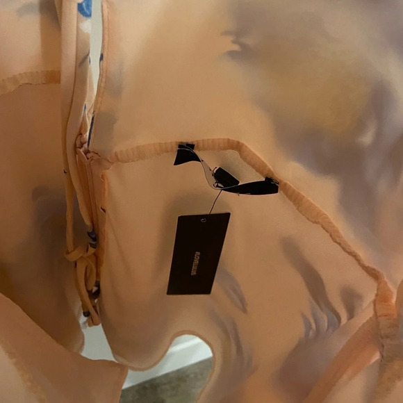 NWT Lulus Garden Walk Blush Pink Skater Dress - Picture 9 of 9